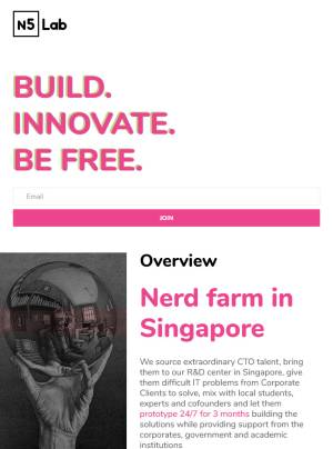 Планшетная версия N5 Lab - Build.Innovate.Be free.Singapore.